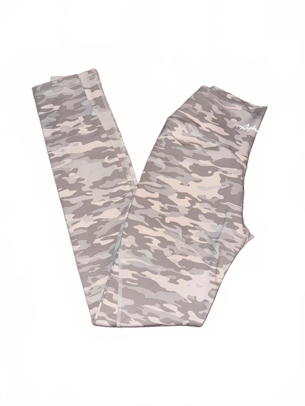 Alphalete Gray Camo High Rise Leggings Size Small